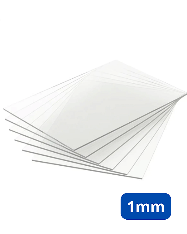 Chapa de PS Cristal 2000 x 1000 - 1mm