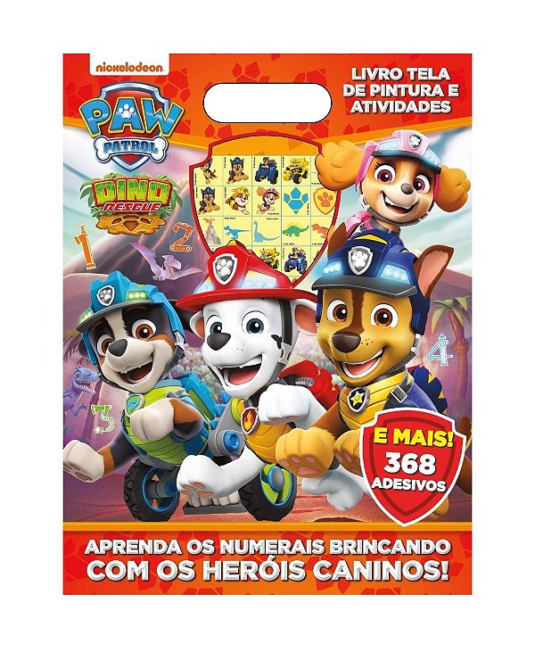 Patrulha Canina Livro Tela de Pintura e Atividades