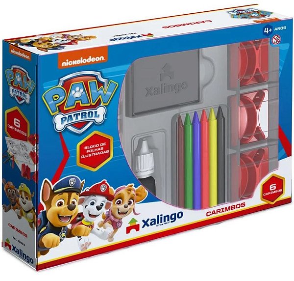 Carimbo Pedagógico Patrulha Canina 6 Peças - Xalingo Brinquedos