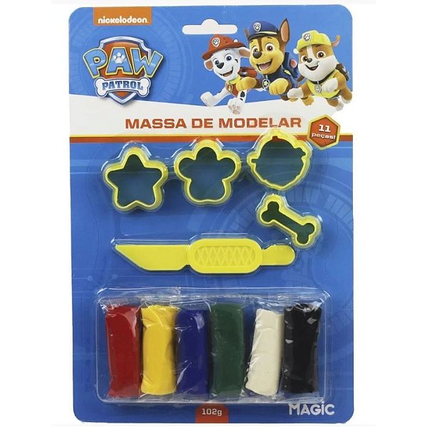 Massa para Modelar Criativa Patrulha Canina Chase com 11 Peças