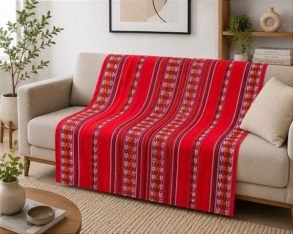Manta Peruana Decorativa Grande