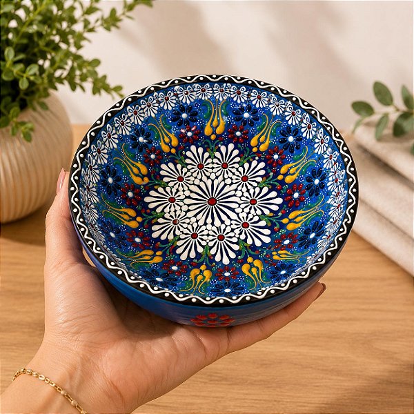 Bowl Cerâmica Turca Pintado a Mão