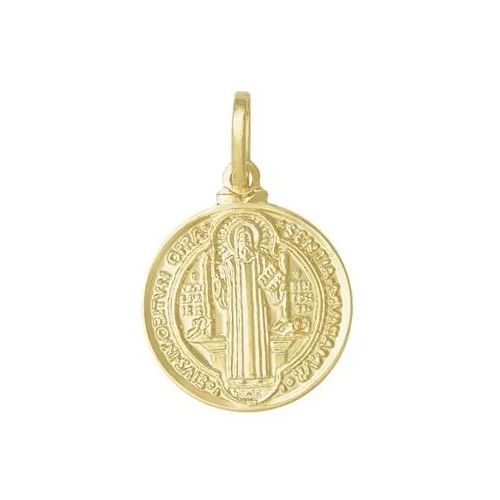 Pingente Banhado a Ouro Medalha São Bento P