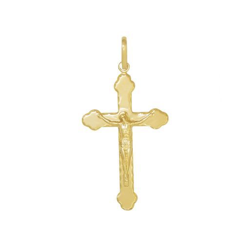 Pingente Banhado a Ouro Cruz Com Cristo