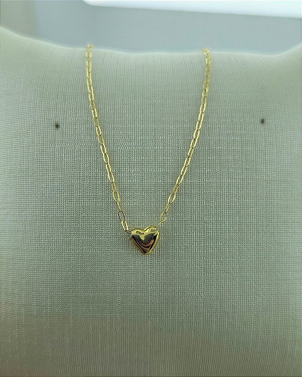 Gargantilha Ouro 18k Coração