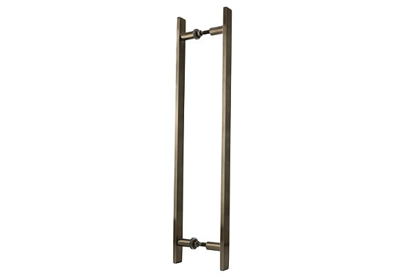 Puxador Duplo 80 Cm - 1   Ouro Antigo -porta Madeira/vidro
