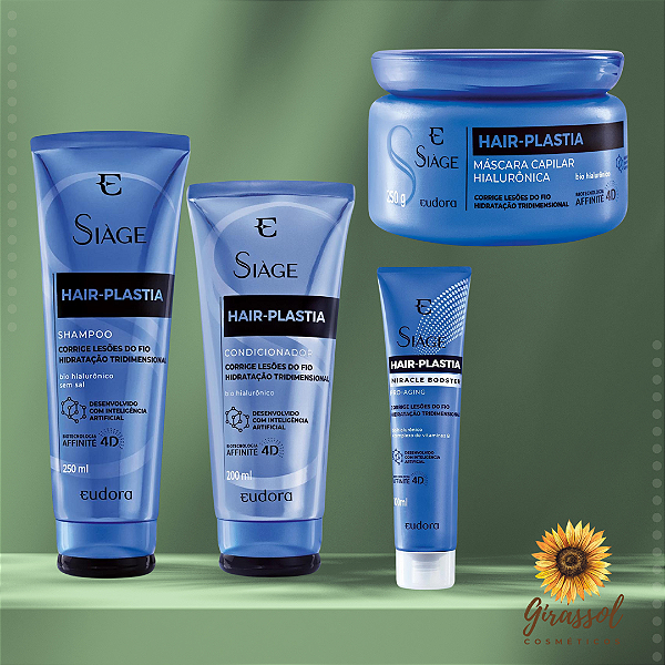 Combo Siàge Hair-Plastia: Shampoo + Condicionador + Máscara Capilar + Booster Proaging