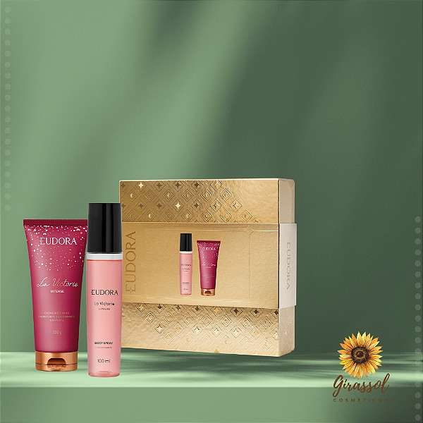 Kit La Victoria Intense: Body Spray Desodorante Intense 100ml + Creme Acetinado Hidratante 200g