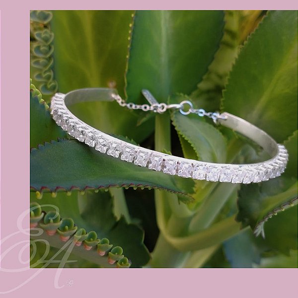 Bracelete com Zircônia - Eliane Agostini Semi-jóias Luxo