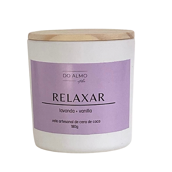 Vela Aromática Artesanal Lavanda & Vanilla RELAXAR 180g