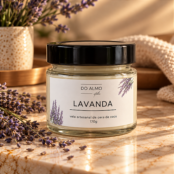 Vela Aromática Lavanda 170 g | Linha Clássica