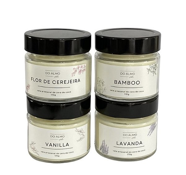 Kit 4 Velas Aromáticas 170g