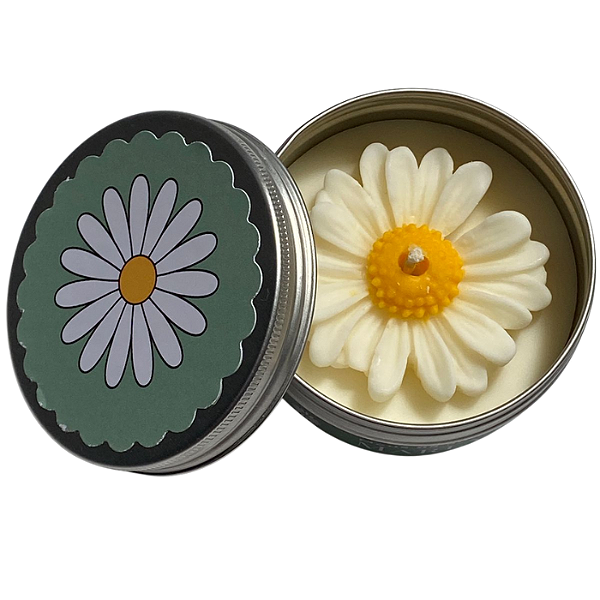 Vela Personalizada Flor Latinha 90g para Lembrancinhas e Brindes