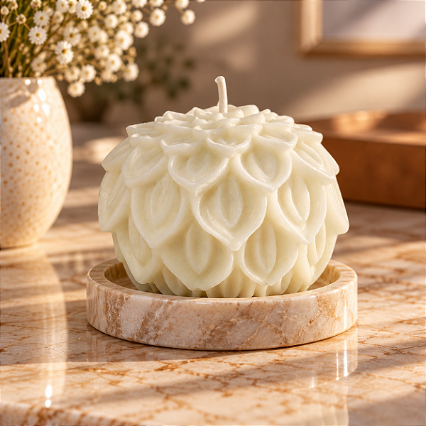 Vela Flower Ball decorativa