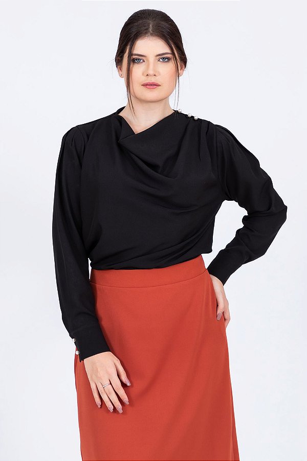 BLUSA DEGAGÊ PÉROLAS