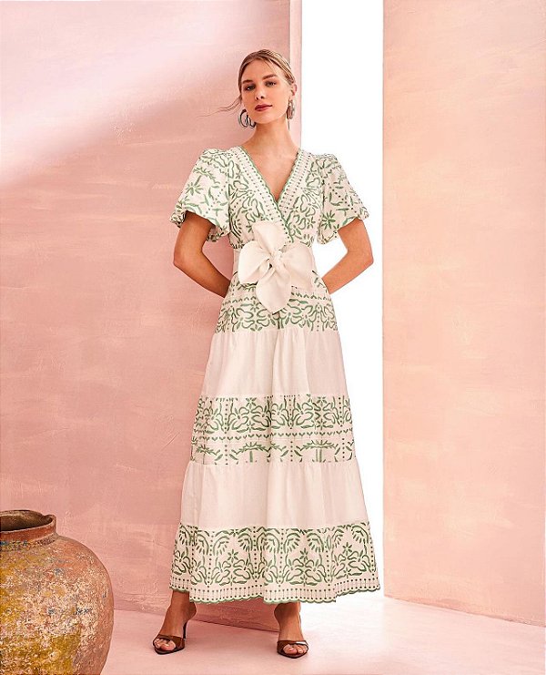 VESTIDO LINHO BORDADO - DELIGHT