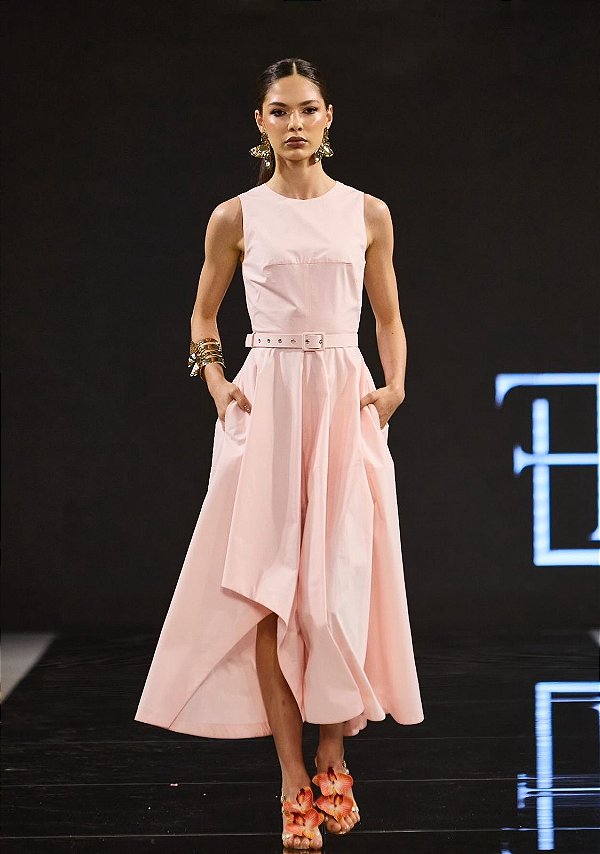 VESTIDO TRICOLINE COM RECORTES - LUZIA FAZZOLLI