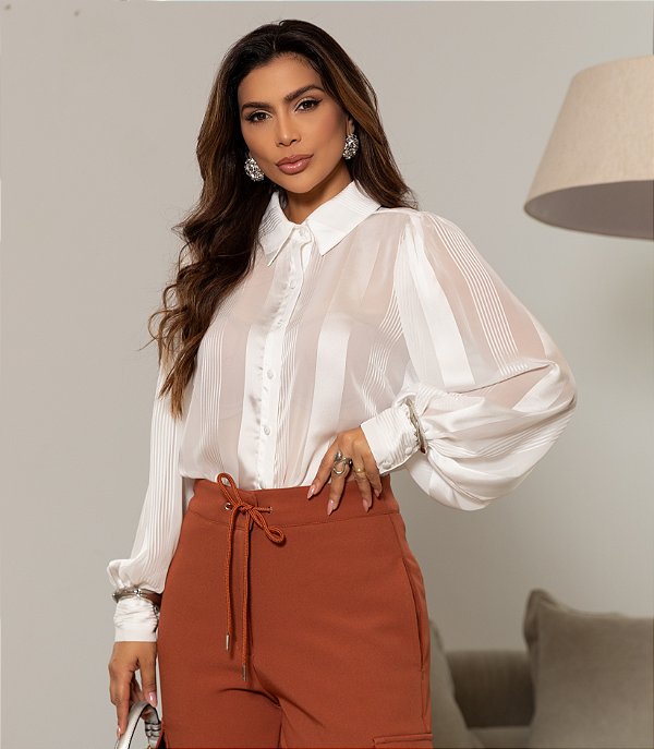 CAMISA CHIFFON - LUZIA FAZZOLLI
