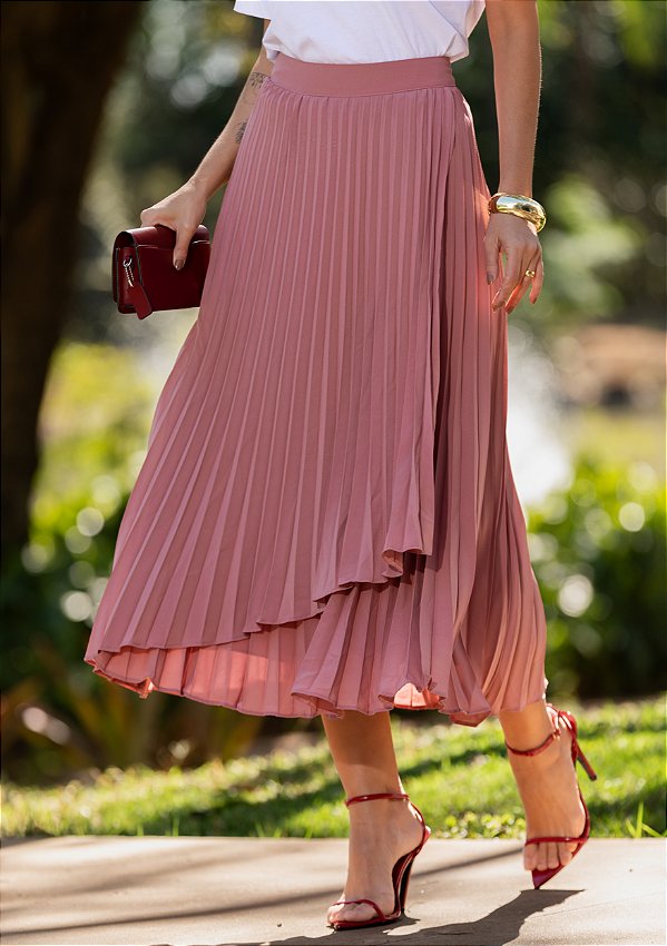 SAIA CHIFFON PLISSADA - LUZIA FAZZOLLI