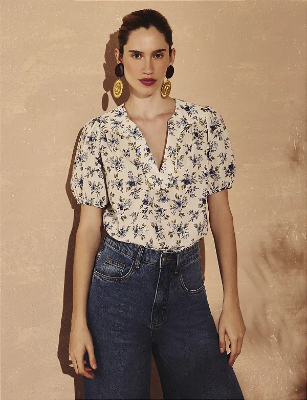 BLUSA ESTAMPADA ROSAMARIA - DELIGHT