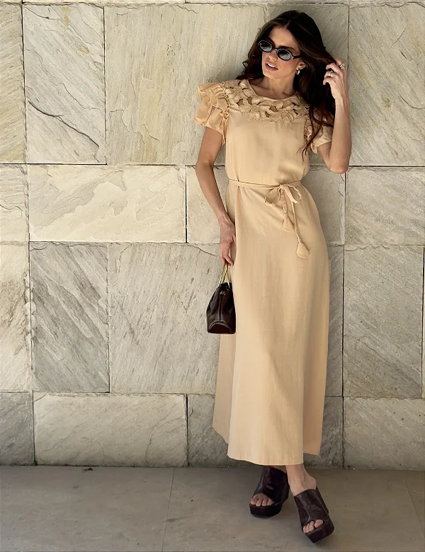 VESTIDO LIOCEL FLOR DECOTE - DELIGHT