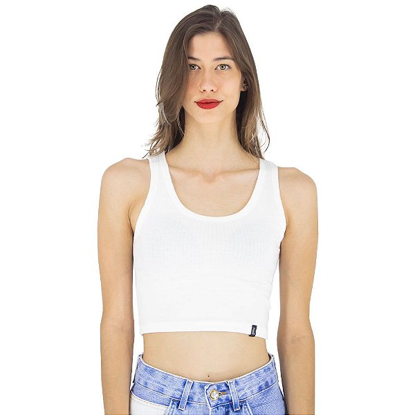 Cropped Regata Canelado Luxo Urbano