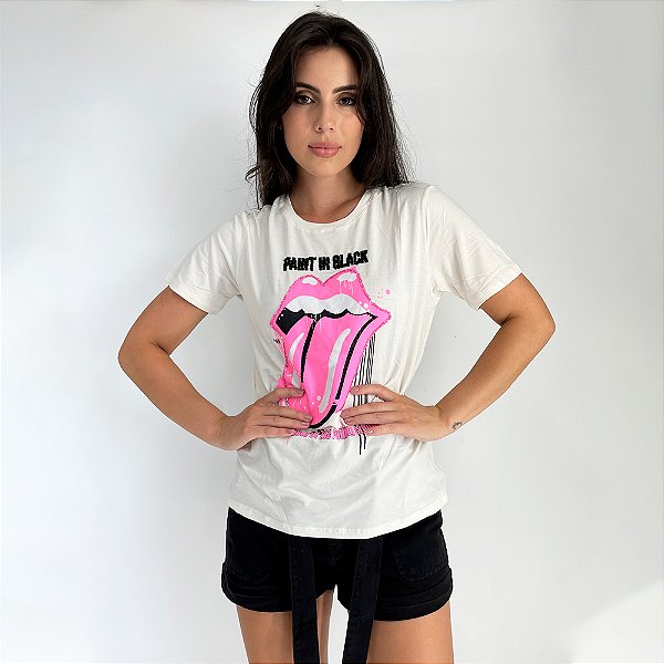 T-shirt Paint in Black Plock Rock