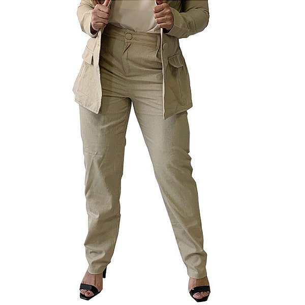 Calça Social Feminina Menina Rosa