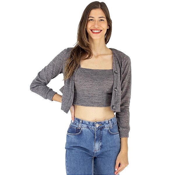 Casaco Acompanhado de Top Menina Rosa