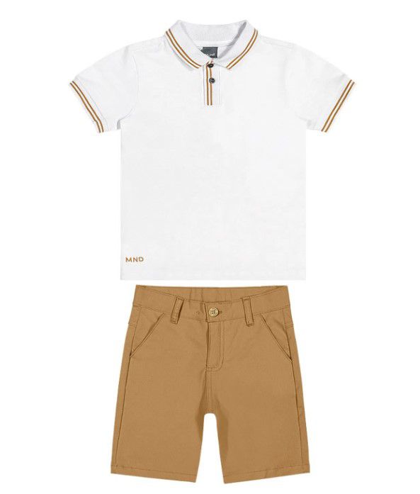 Conjunto Masculino Camiseta Polo e Bermuda Mundi 35184
