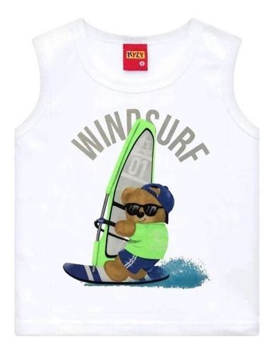 Camiseta Infantil Masculina Kyly Meia Malha Regata 111545