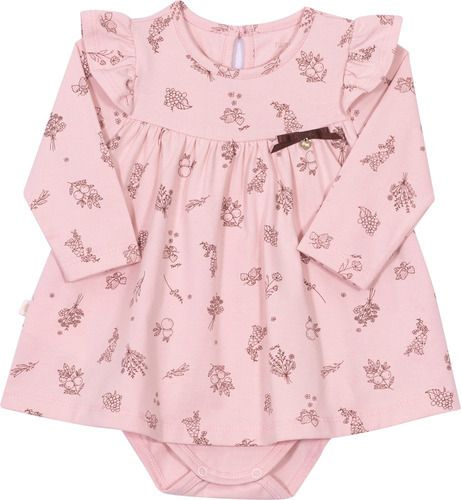 Body Vestido Em Cotton Nini E Bambini Bebê Menina
