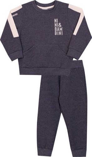 Conjunto Blusa E Calça Em Moletom Menino Nini E Bambini