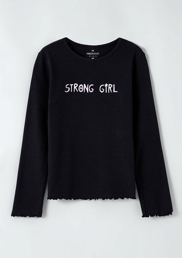 Blusa Feminina Manga Longa Hering Kids 5D6W