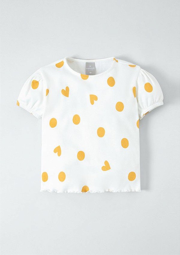 Blusa Infantil Menina Manga Princesa Estampada Toddler Hering Kids 5DPJ