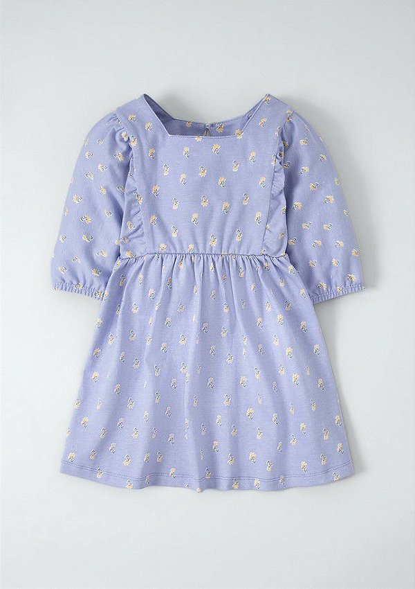 Vestido Infantil Curto Em Mangas 3/4 Estampado Toddler Hering Kids