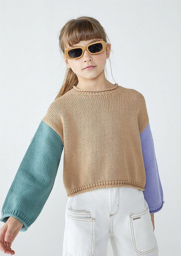 Blusão Infantil Menina Em Tricô Hering Kids