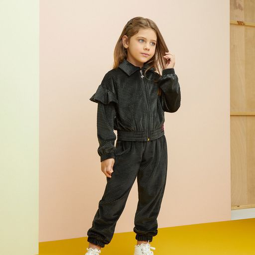 Conjunto Blusa e Calça de Veludo Momi
