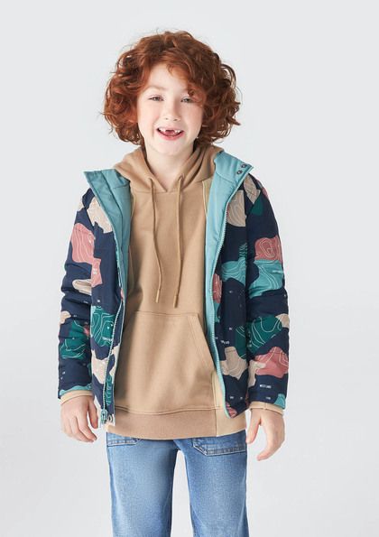 Jaqueta Menino Puffer Dupla Face Hering Kids