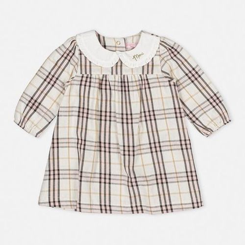 Vestido Xadrez Gola Babadinhos Momi Bebê
