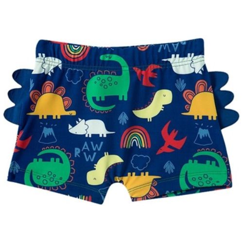 Shorts Dino Sunga Colorido Infantil Proteção Uv50+ Tip Top