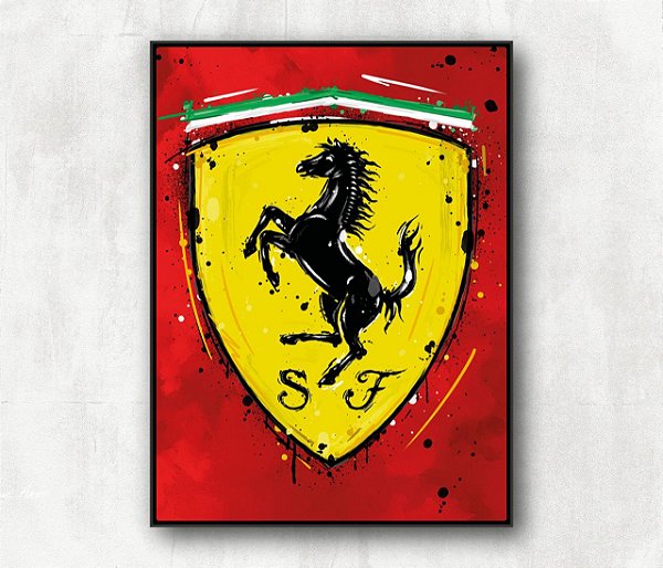 Quadro brasão Ferrari - cavalo rampante