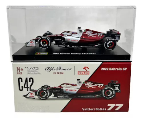 Miniatura Formula 1 Alfa Romeo C42 - Valtteri Bottas F1 1/43