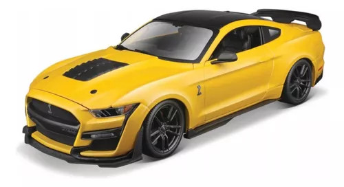 Miniatura Carro Mustang Shelby Gt500 2020 1/18 Amarelo
