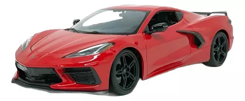 Miniatura Carro Chvrolet Corvette Stingray vermelho 2020 - 1/18