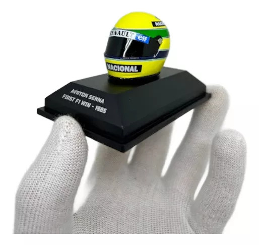 Miniatura Capacete Ayrton Senna 1985 -escala 1/8- Minichamps