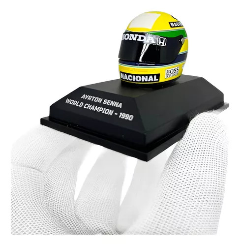 Miniatura Capacete Ayrton Senna 1990 -escala 1/8- Minichamps
