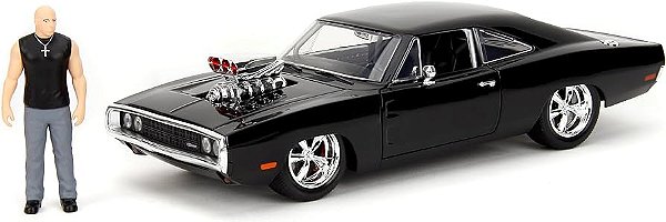 Miniatura Carro Velozes E Furiosos Dom´s Charger R/T com personagem