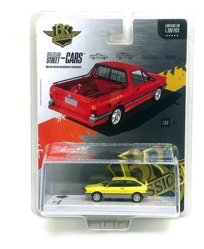 Miniatura Vw Gol Gti 1989 Brazilian Street Cars 1/64 Amarelo