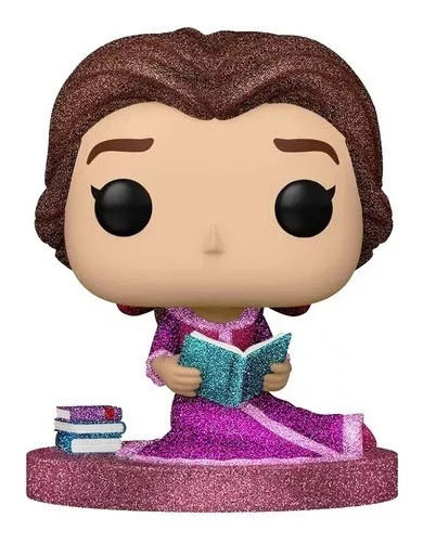 Boneco de ação exclusivo da Disney Funko Pop Belle 1021 Glitter Diamond
